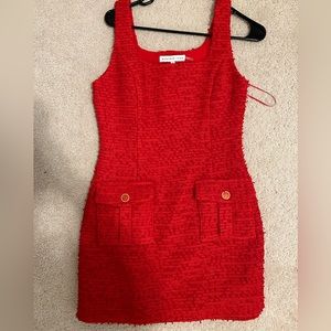 Anthropologie Red Mini Dress